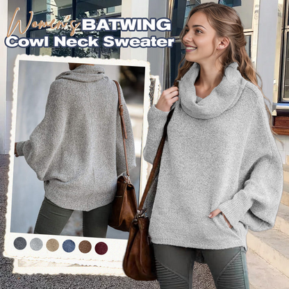 Cozy Cowl Neck Sweater with Pockets