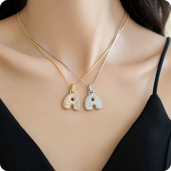 Viral Bubble Letter Necklace